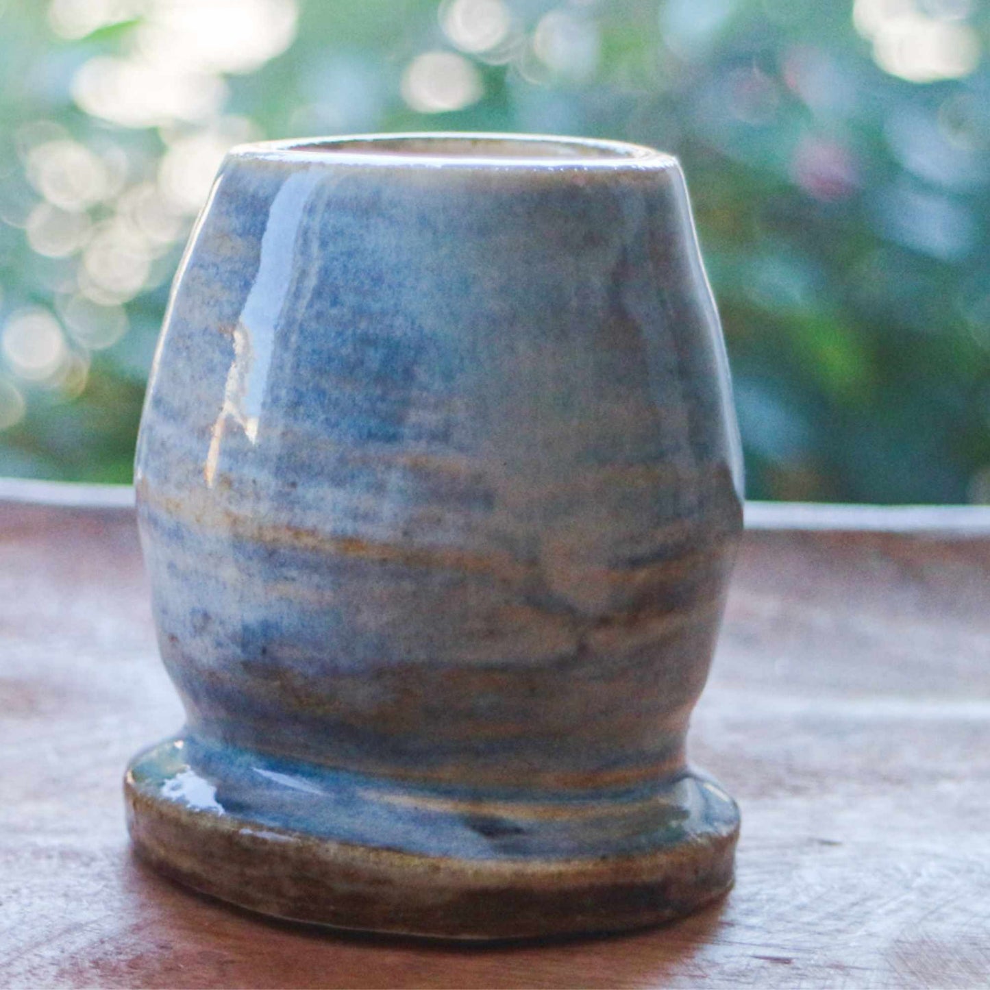 Sky Blue Wash Glaze Ceramic Stand- Handmade Whisk Holders