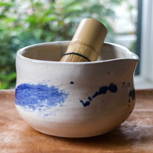 Blue Watercolor- Handmade Matcha Bowls