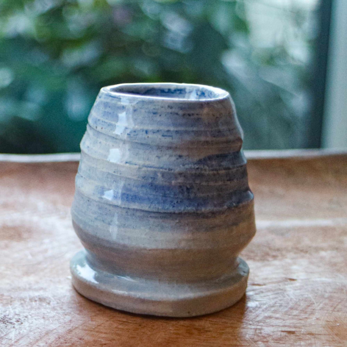 Indigo Ripple Glaze Ceramic Stand- Handmade Whisk Holders