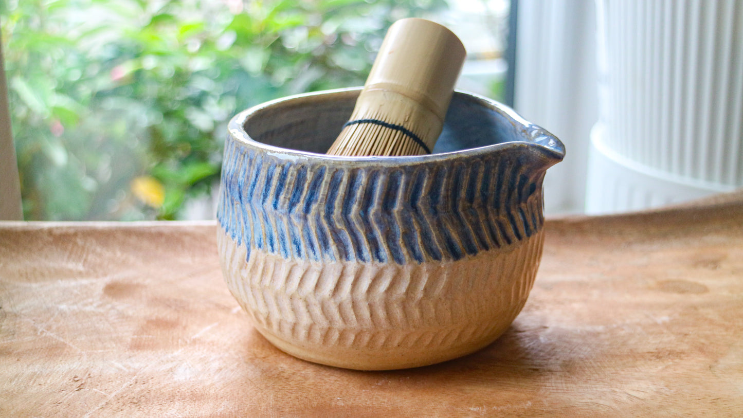 Sea Waves - Handmade Matcha Bowls