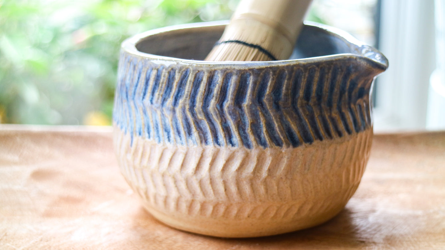 Sea Waves - Handmade Matcha Bowls