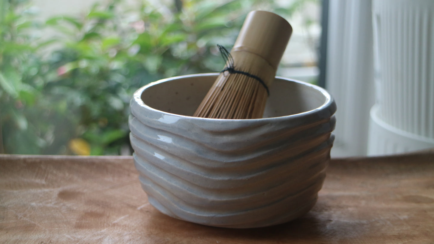 Baby Blue Waves - Handmade Matcha Bowls