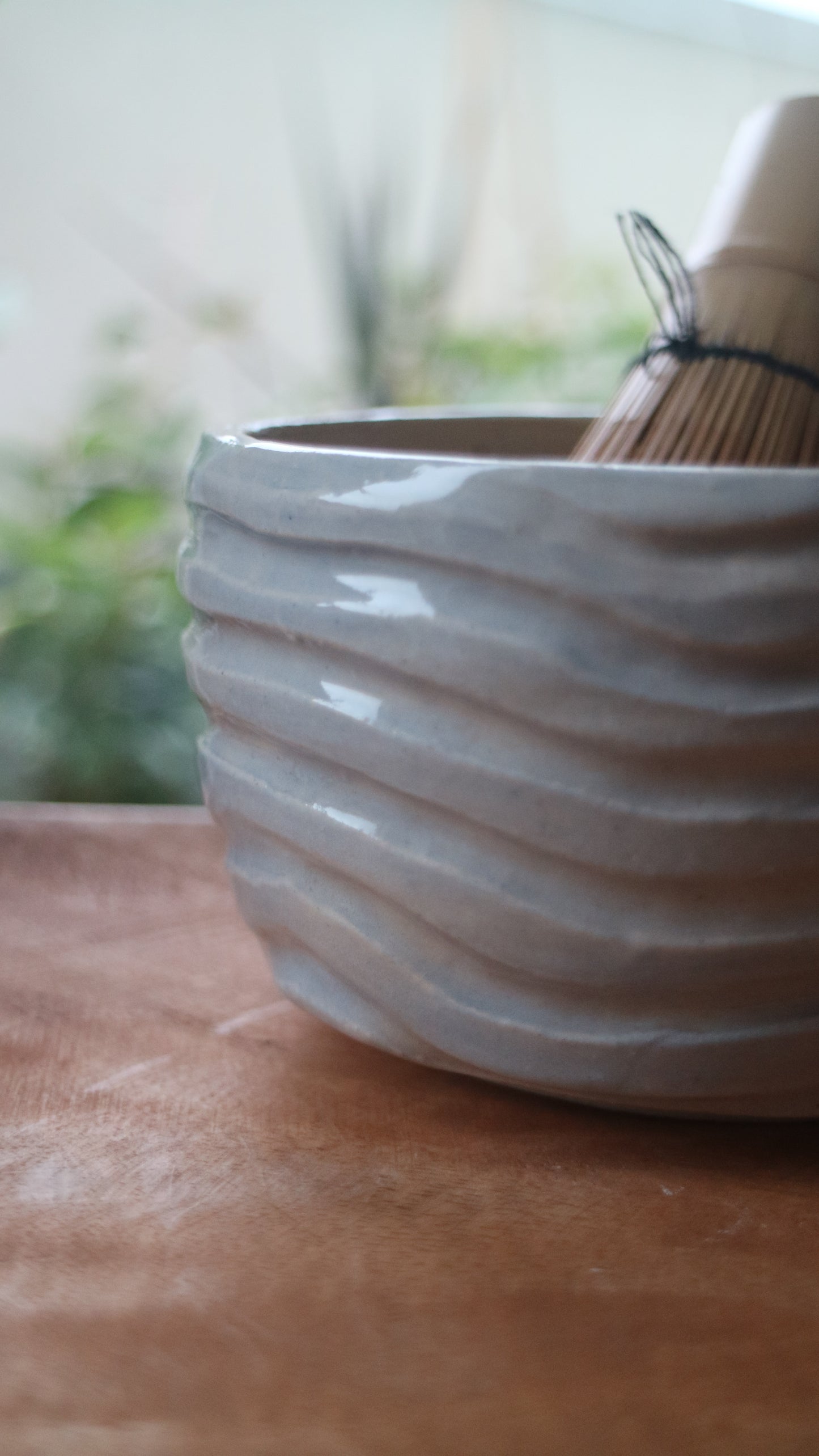 Baby Blue Waves - Handmade Matcha Bowls