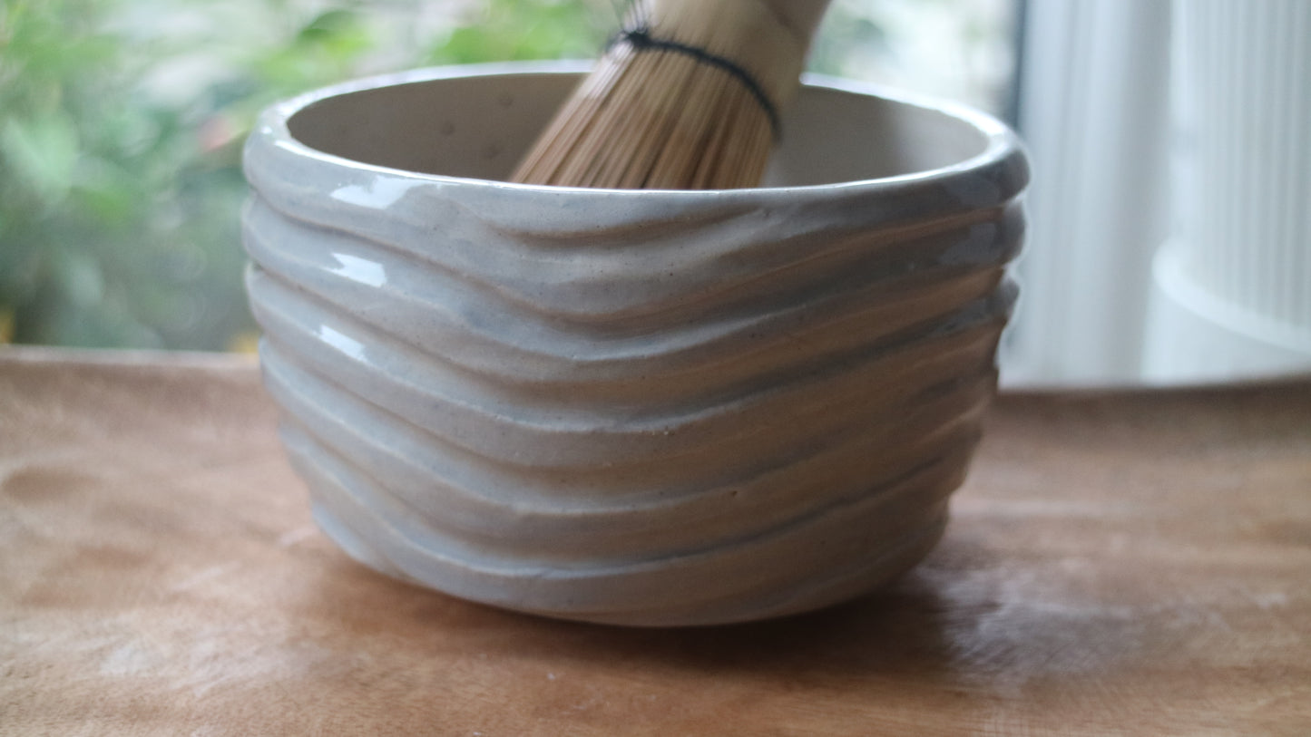 Baby Blue Waves - Handmade Matcha Bowls