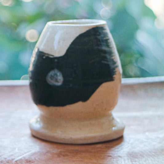 Yin-Yang Glaze Ceramic Stand- Handmade Whisk Holders