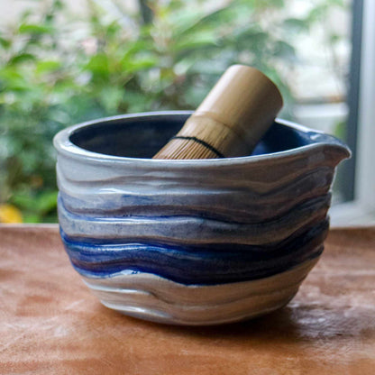 Ocean Waves- Handmade Matcha Bowls