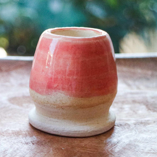 Blush Coral Glaze Ceramic Stand- Handmade Whisk Holders