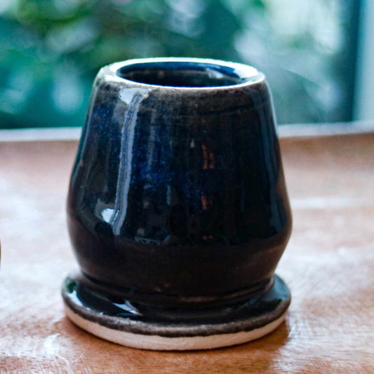 Midnight Blue Glaze Ceramic Stand- Handmade Whisk Holders