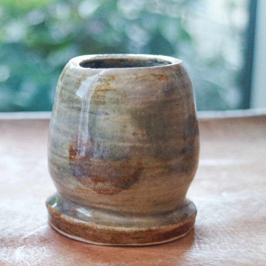 Moss & Earth Glaze Ceramic Stand- Handmade Whisk Holders