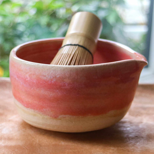 Pink Drip- Handmade Matcha Bowls