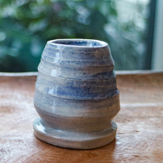 Indigo Ripple Glaze Ceramic Stand- Handmade Whisk Holders