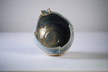 Ocean Blue Handmade Chawan | Matcha Bowl