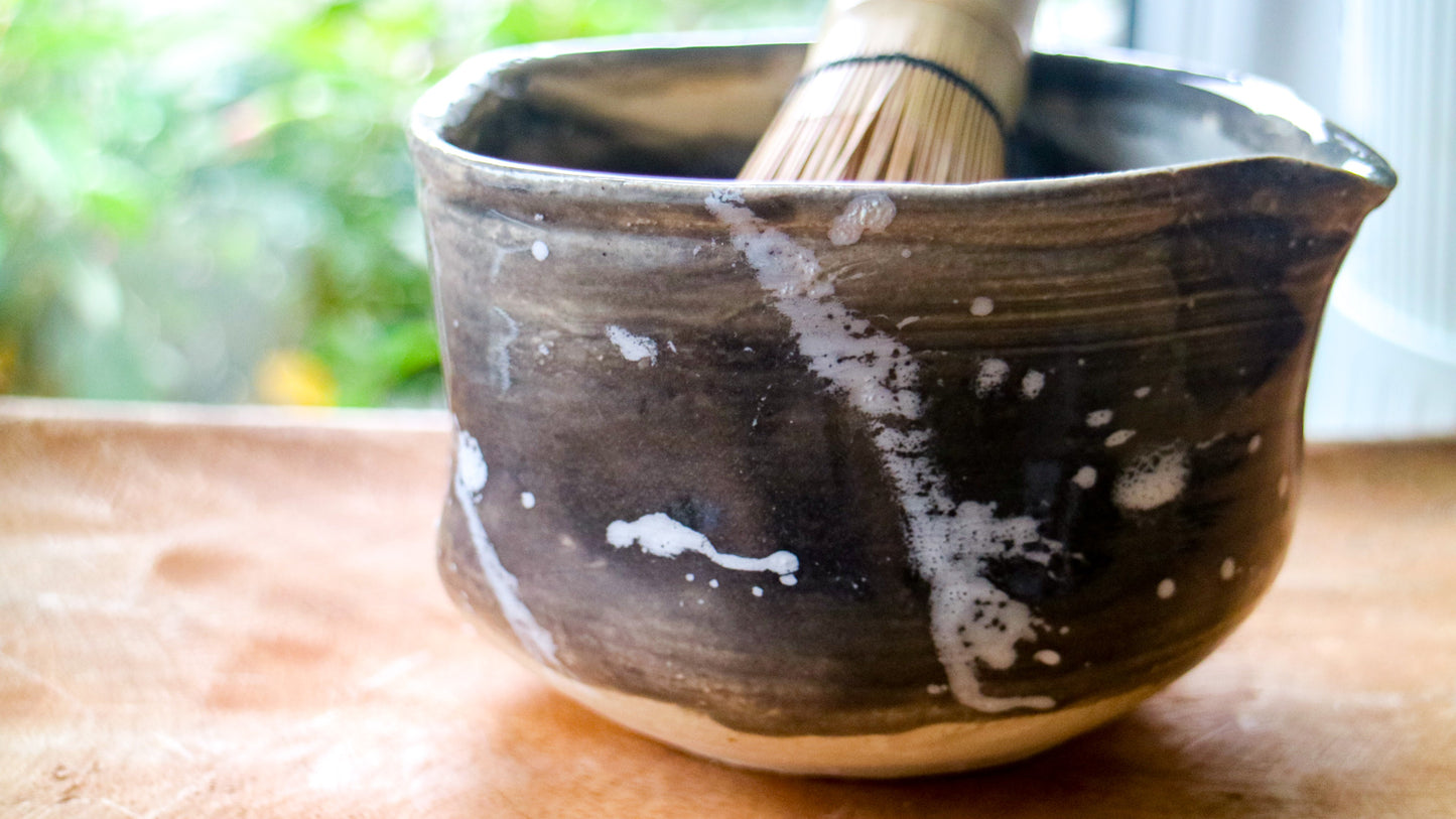 Ink Storm - Handmade Matcha Bowls