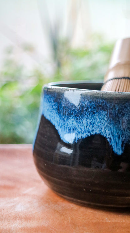Midnight Waterfall - Handmade Matcha Bowls