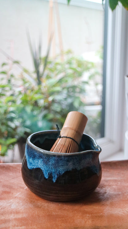 Midnight Waterfall - Handmade Matcha Bowls
