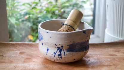 Blue Splash- Handmade Matcha Bowls