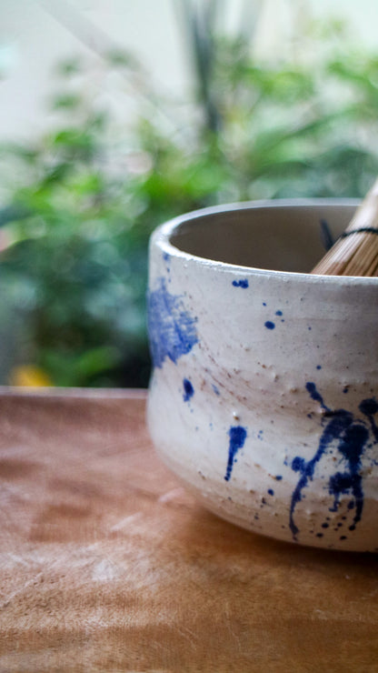 Blue Splash- Handmade Matcha Bowls