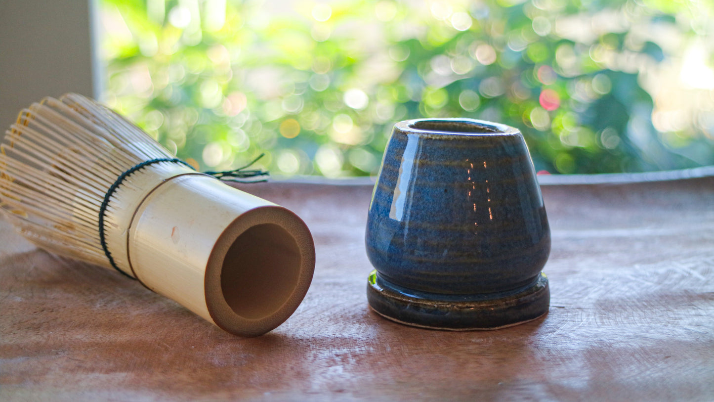 Ocean Horizon Glaze Ceramic Stand- Handmade Whisk Holders