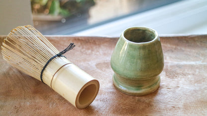 Matcha Green Glaze Ceramic Stand- Handmade Whisk Holders