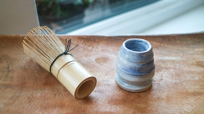 Indigo Ripple Glaze Ceramic Stand- Handmade Whisk Holders