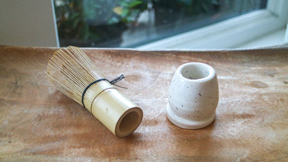 Speckled Cream Glaze Ceramic Stand- Handmade Whisk Holders