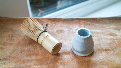 Soft Blue Stone Glaze Ceramic Stand- Handmade Whisk Holders