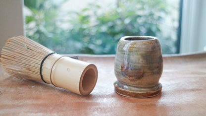 Moss & Earth Glaze Ceramic Stand- Handmade Whisk Holders