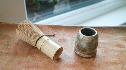 Moss & Earth Glaze Ceramic Stand- Handmade Whisk Holders