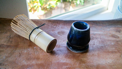 Midnight Blue Glaze Ceramic Stand- Handmade Whisk Holders