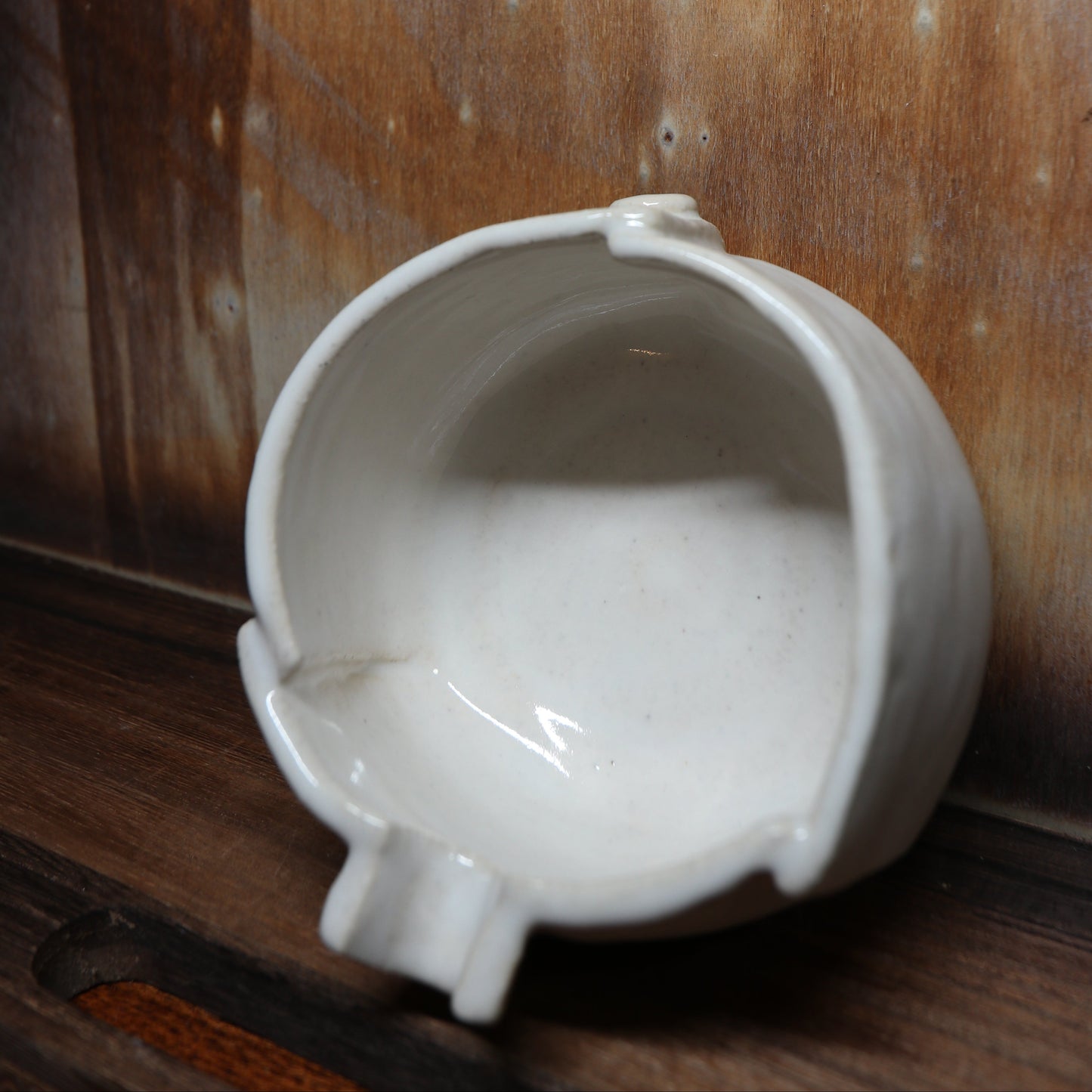 Folded White Handmade Matcha Bowl | Ceramic Chawan