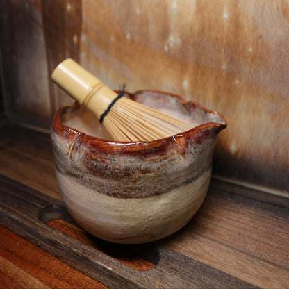 Red Blossom Handmade Matcha Bowl | Ceramic Chawan