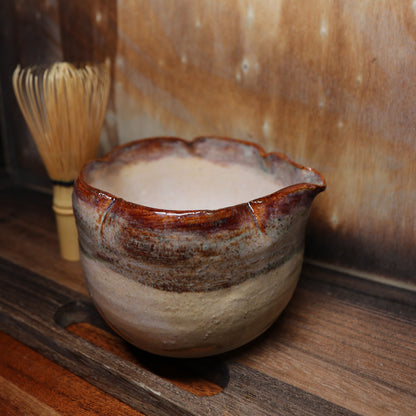 Red Blossom Handmade Matcha Bowl | Ceramic Chawan