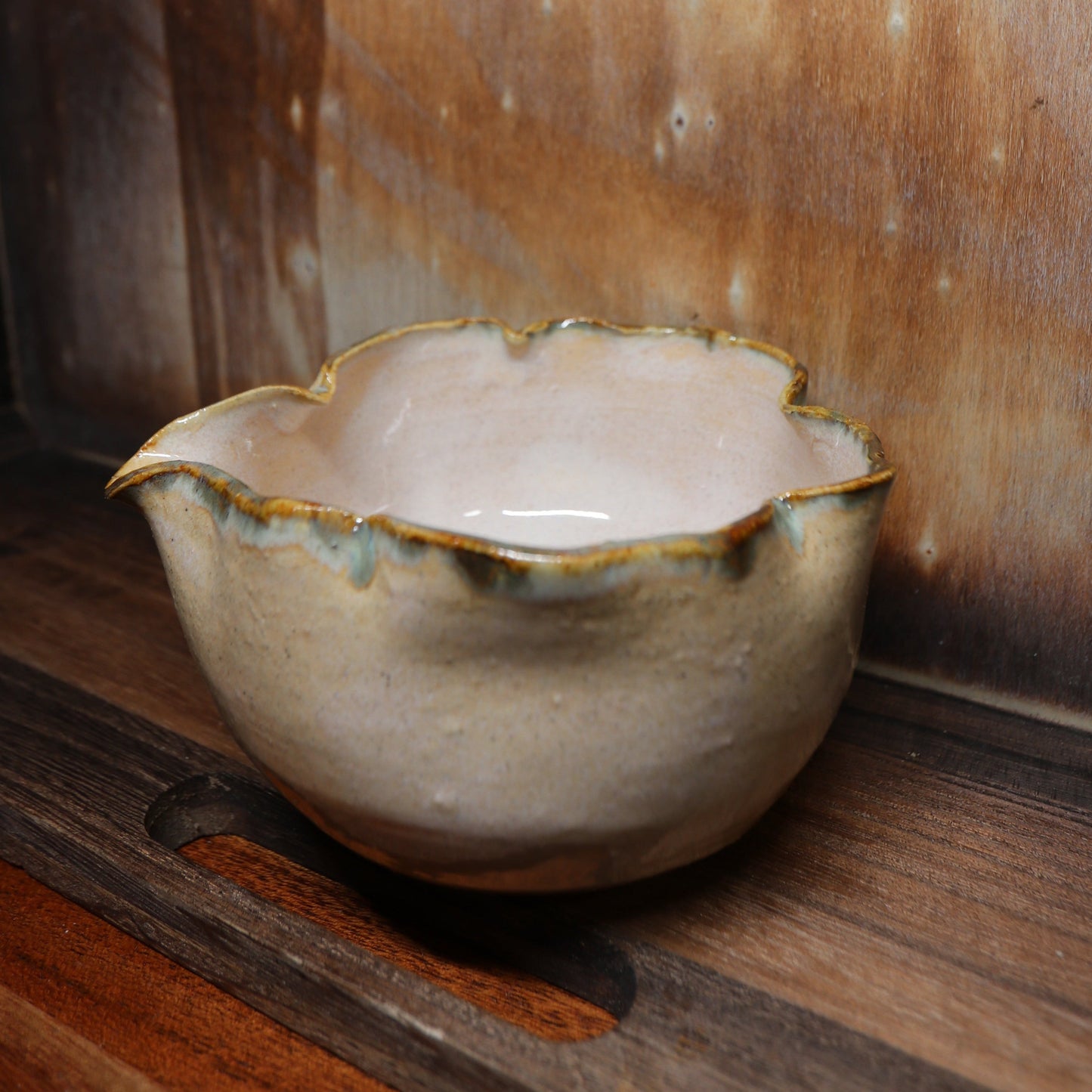 Flower Blossom Handmade Matcha Bowl | Ceramic Chawan