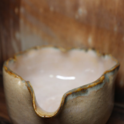 Flower Blossom Handmade Matcha Bowl | Ceramic Chawan