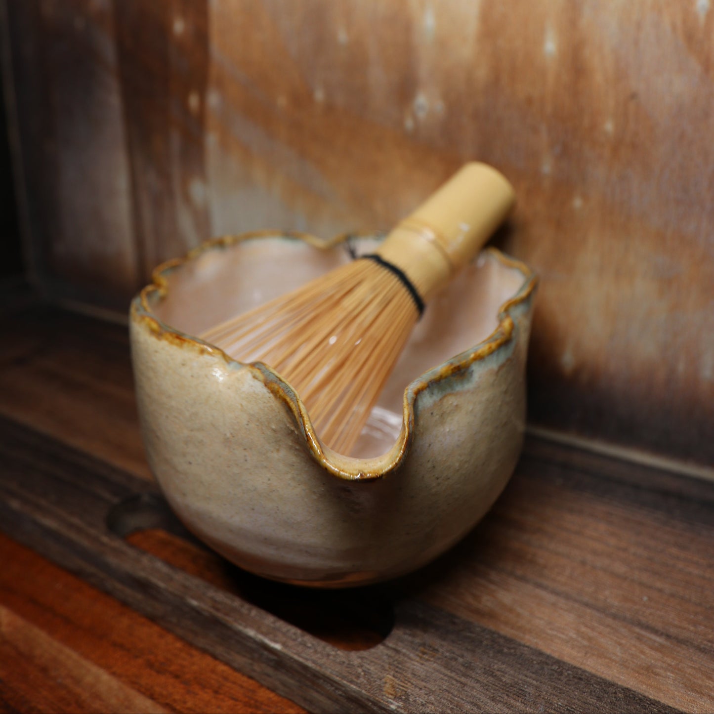 Flower Blossom Handmade Matcha Bowl | Ceramic Chawan