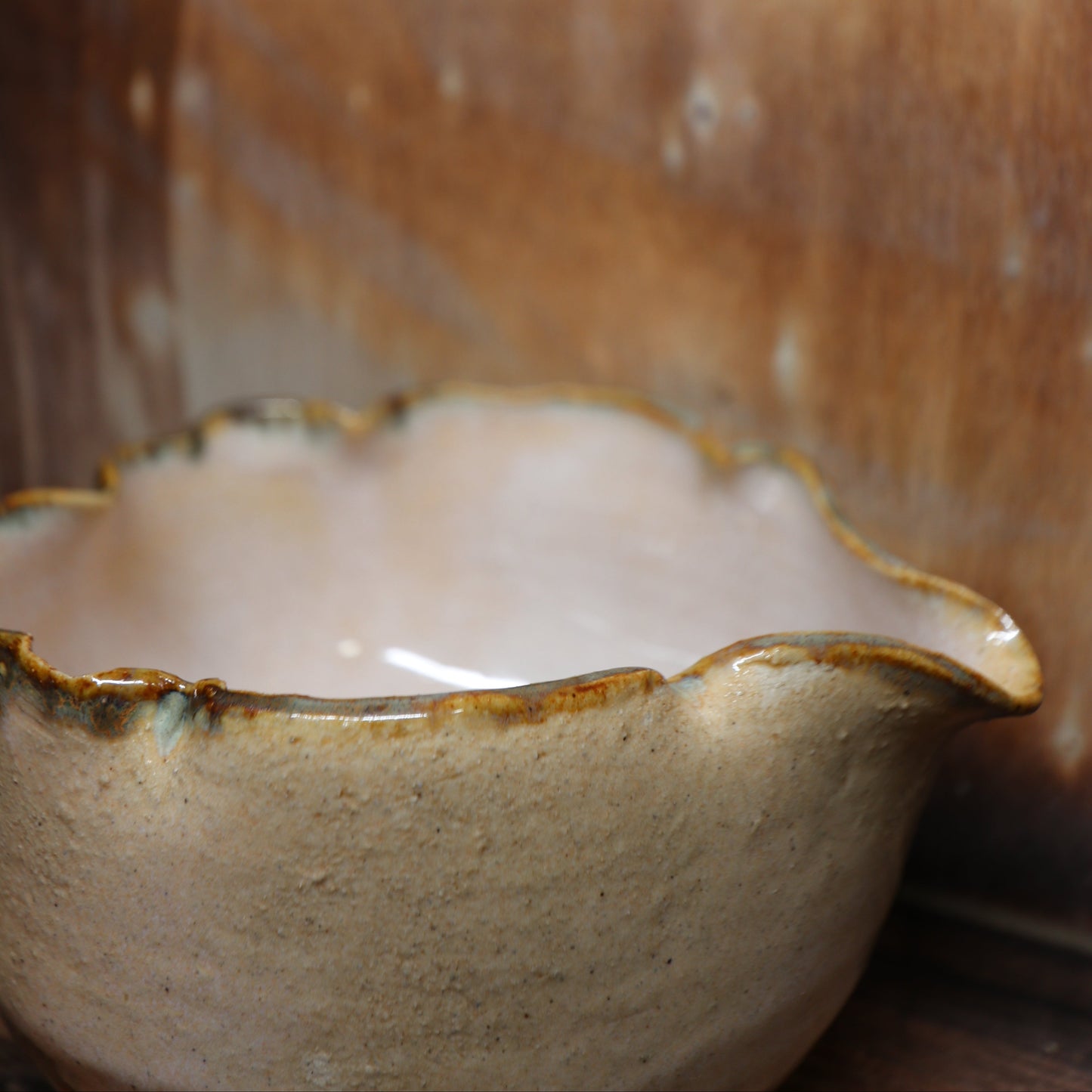 Flower Blossom Handmade Matcha Bowl | Ceramic Chawan