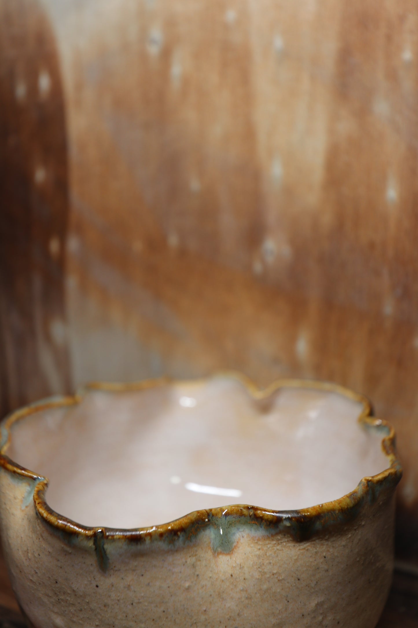 Flower Blossom Handmade Matcha Bowl | Ceramic Chawan