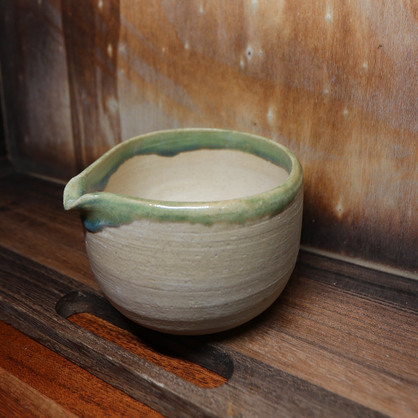Dipped Green Handmade Matcha Bowl | Ceramic Chawan
