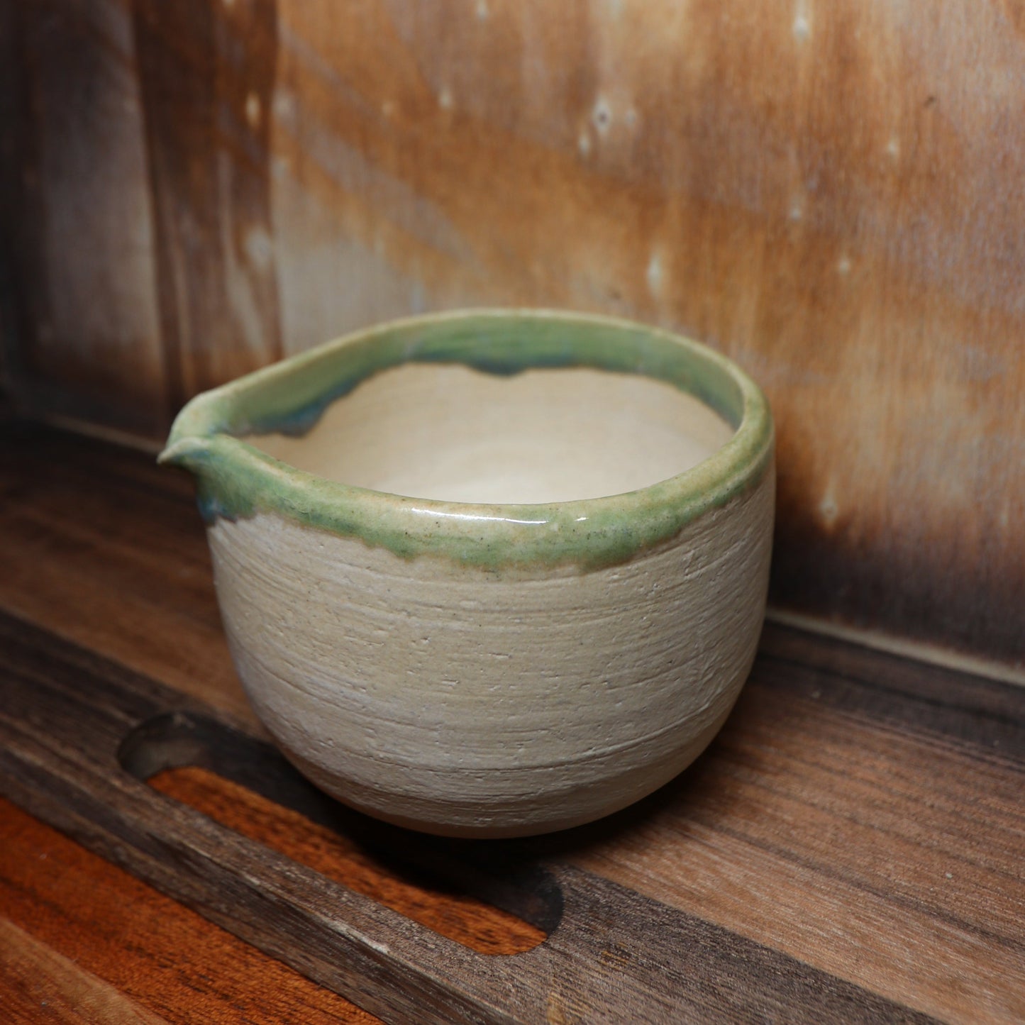 Dipped Green Handmade Matcha Bowl | Ceramic Chawan