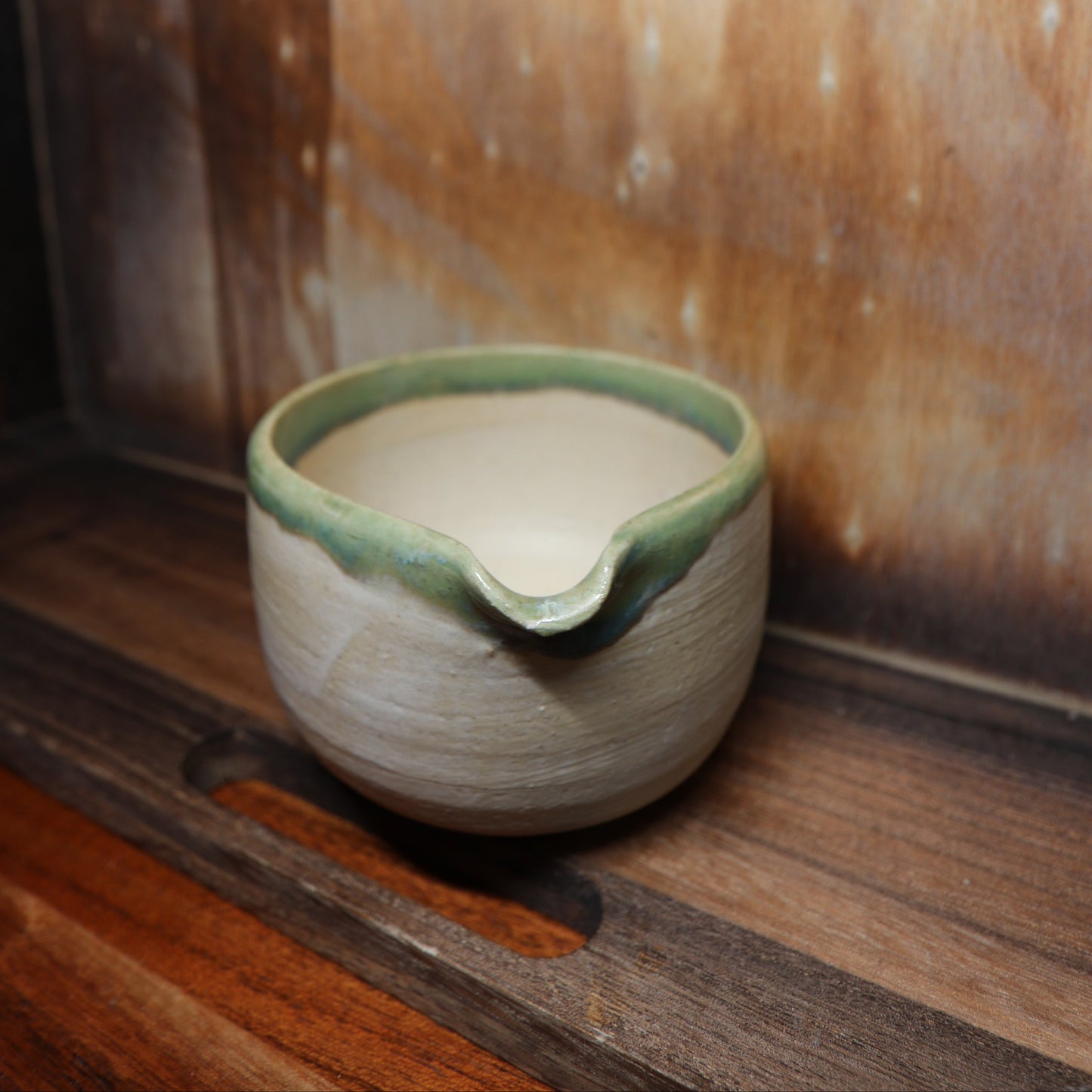 Dipped Green Handmade Matcha Bowl | Ceramic Chawan