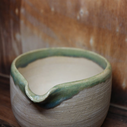 Dipped Green Handmade Matcha Bowl | Ceramic Chawan