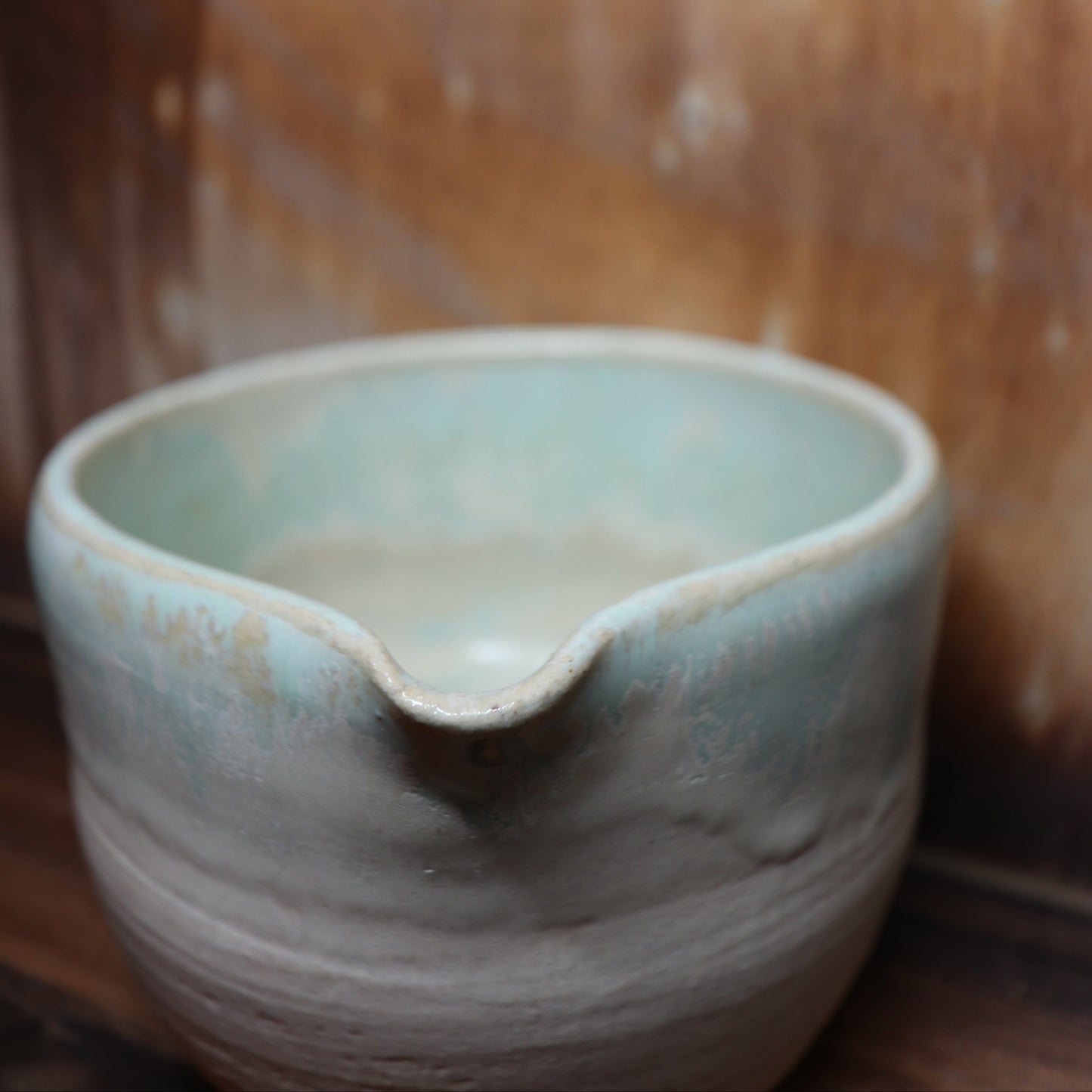 Green Crystal Handmade Matcha Bowl | Ceramic Chawan