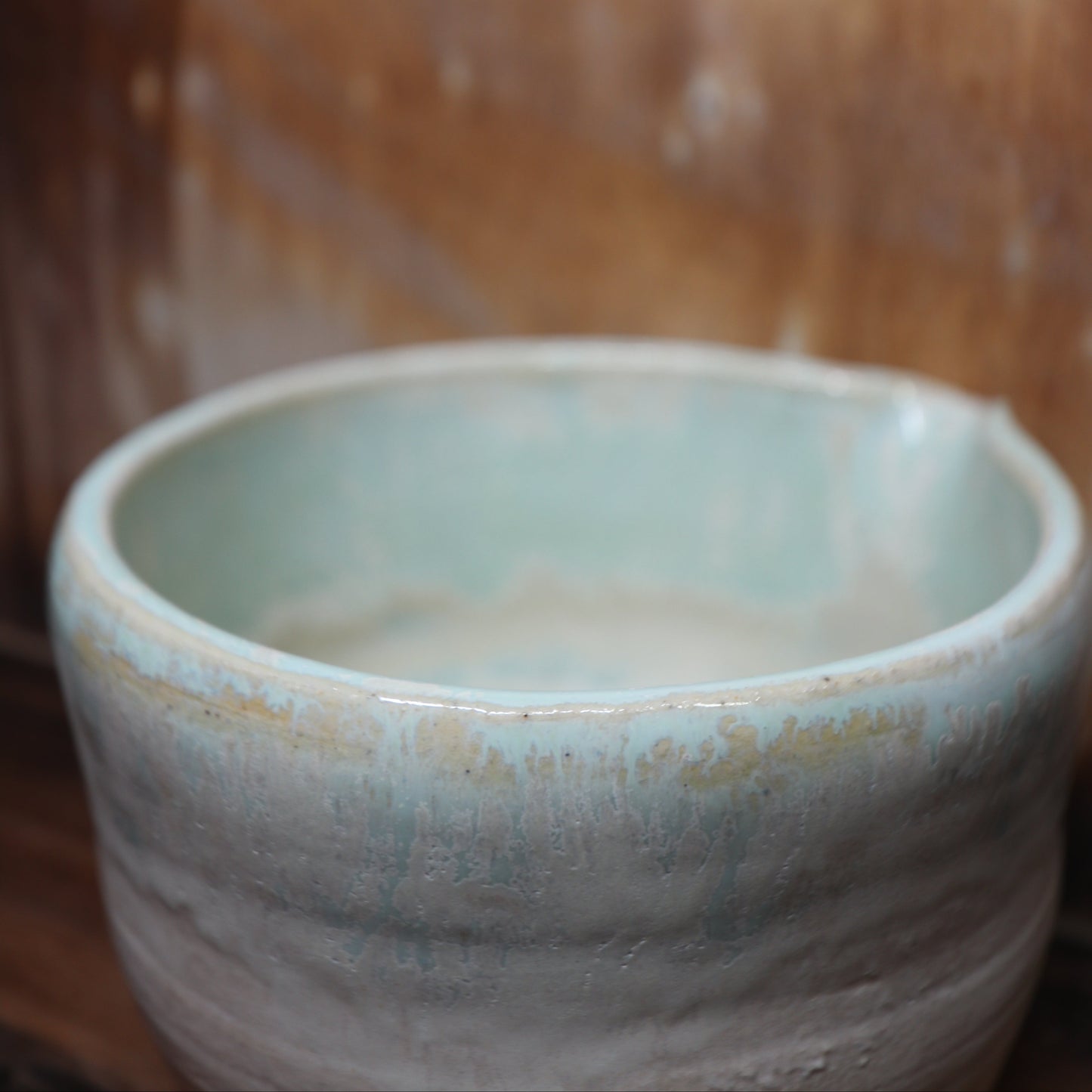 Green Crystal Handmade Matcha Bowl | Ceramic Chawan