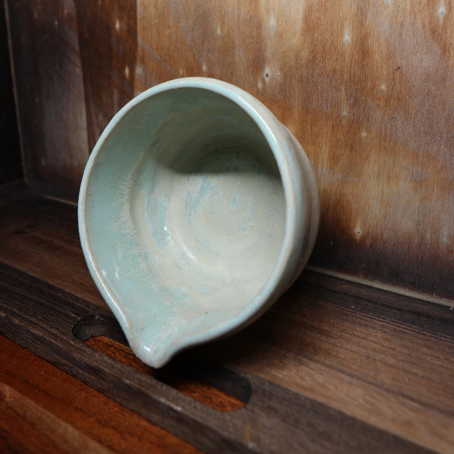 Green Crystal Handmade Matcha Bowl | Ceramic Chawan