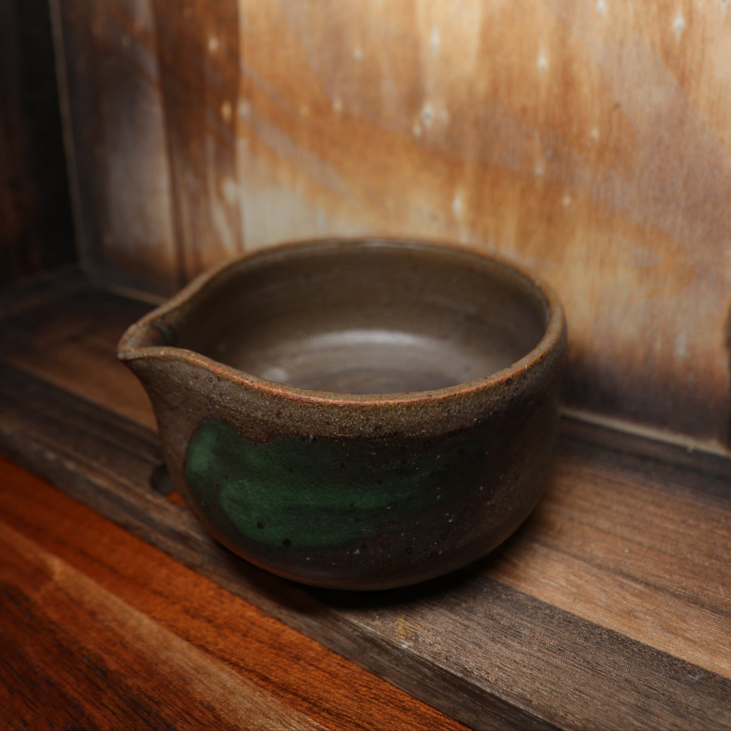 Green Splash Handmade Matcha Bowl | Ceramic Chawan