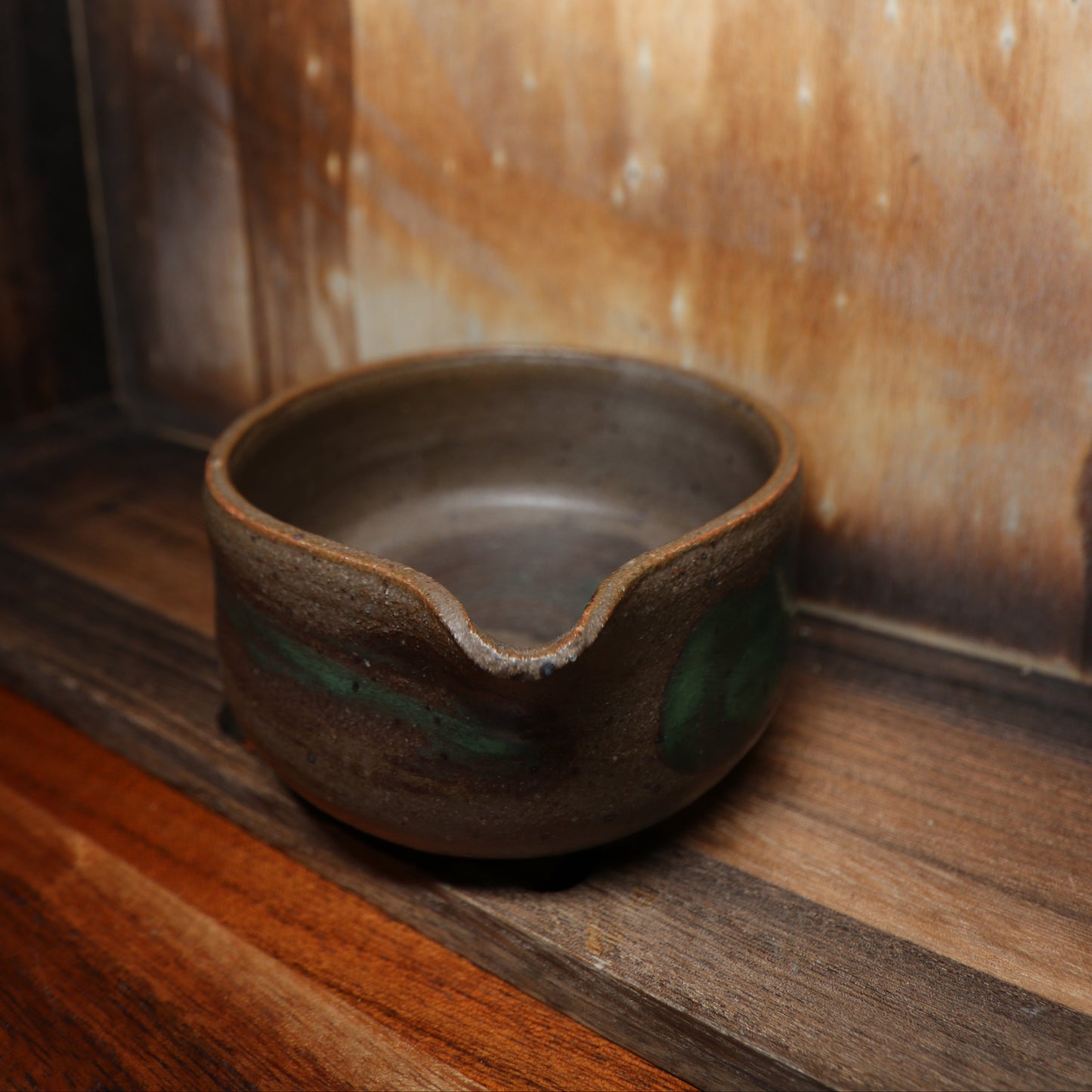 Green Splash Handmade Matcha Bowl | Ceramic Chawan
