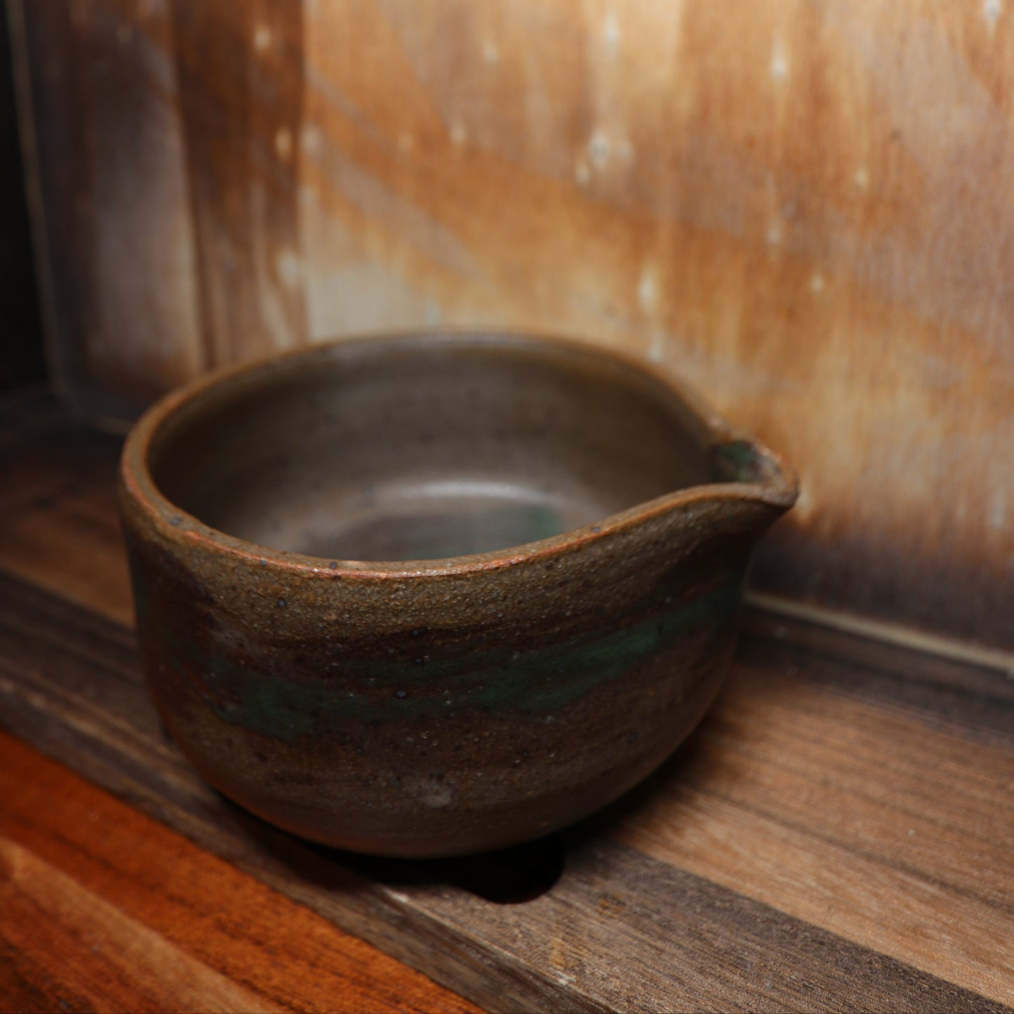 Green Splash Handmade Matcha Bowl | Ceramic Chawan
