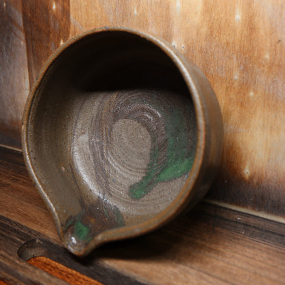 Green Splash Handmade Matcha Bowl | Ceramic Chawan