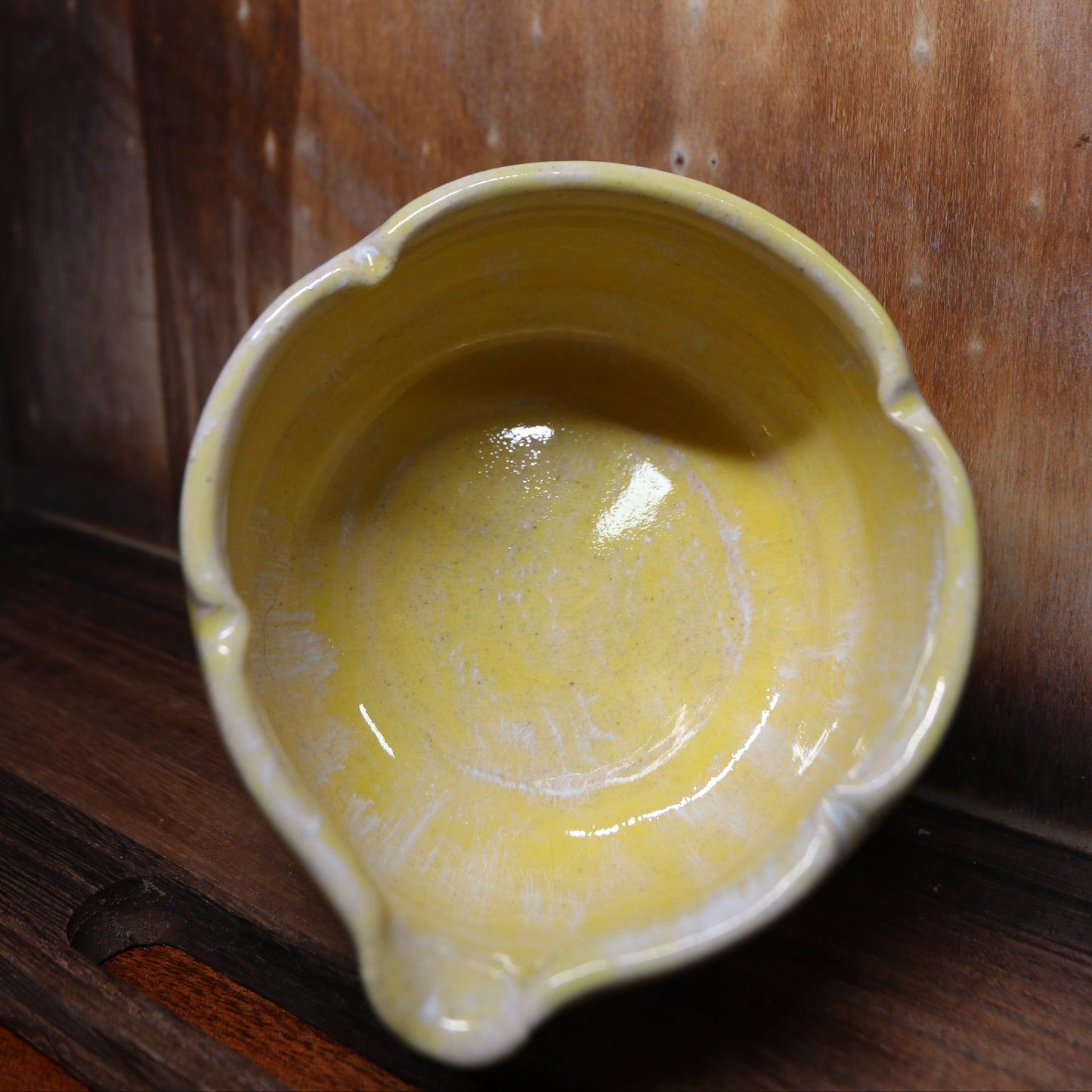 Yellow Flower Handmade Matcha Bowl | Ceramic Chawan