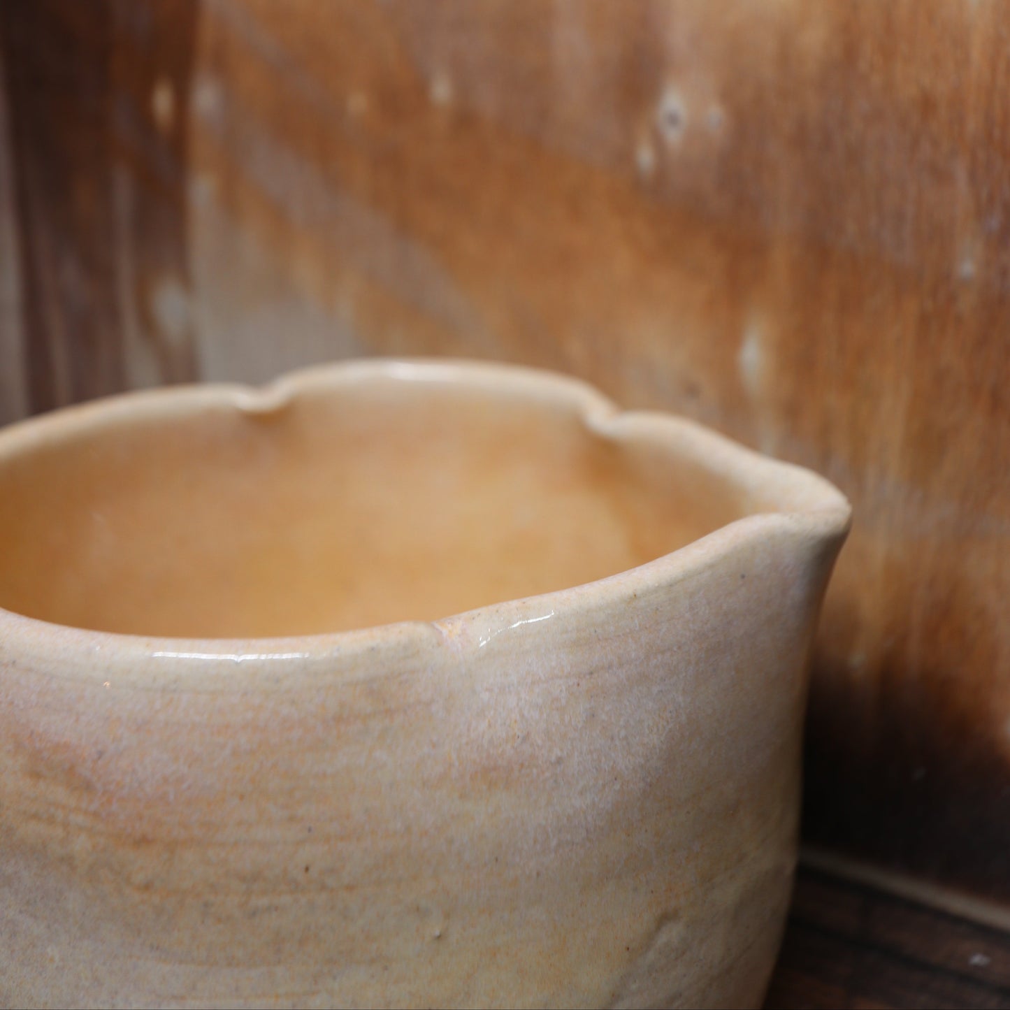 Orange Blossom Handmade Matcha Bowl | Ceramic Chawan
